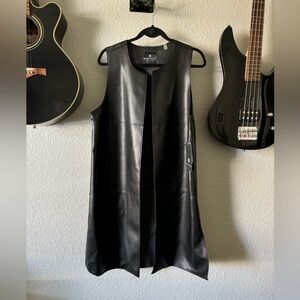 NWT Pleather Vest/Duster